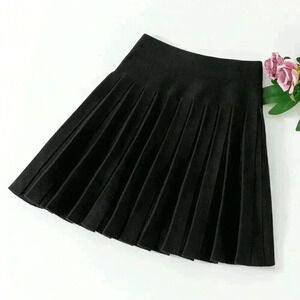 Black Casual Women's Mini Knit Skirt